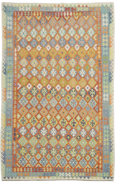 Geometric Wool Kilim Oriental Large Rug 10x16