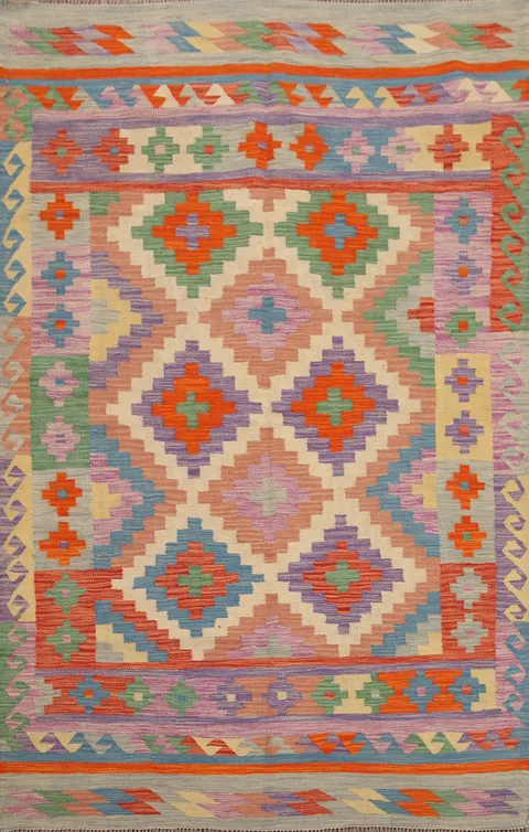 Multicolor Kilim Oriental Area Rug 5x7