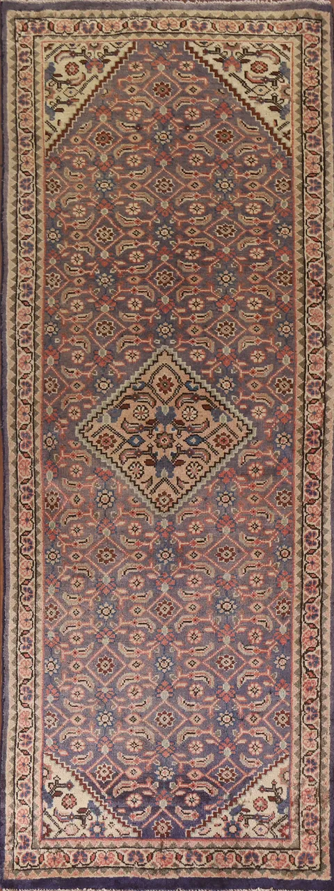 Geometric Mahal Persian Runner Rug 4x10