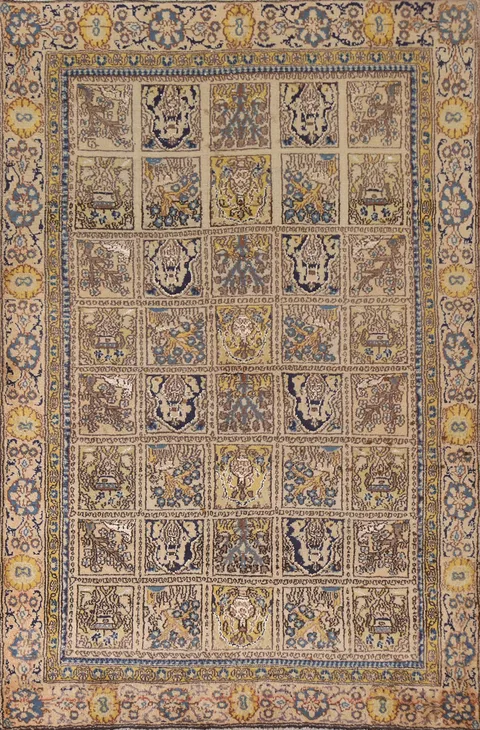 Garden Design Qum Persian Area Rug 3x5