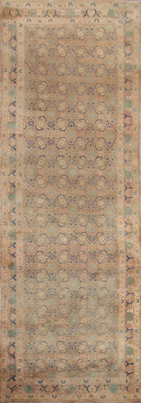 All-Over Wool Mahal Persian Runner Rug 3x10