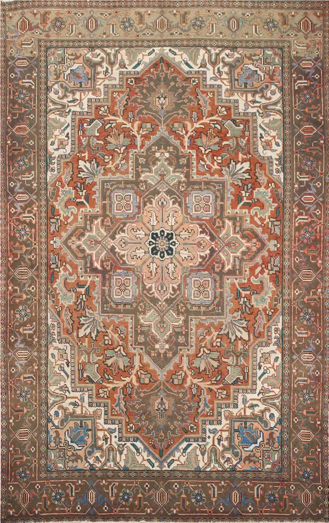 Vegetable Dye Heriz Persian Area Rug 8x11