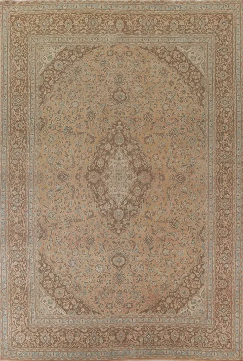 Traditional Mashad Persian Area Rug 9x12
