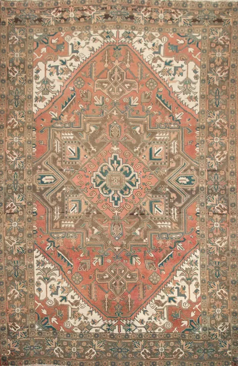 Vegetable Dye Heriz Persian Area Rug 8x11