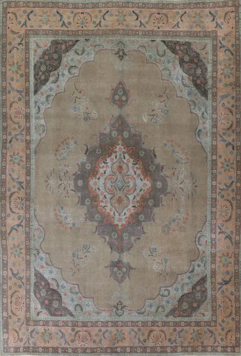 Vegetable Dye Tabriz Persian Area Rug 10x13