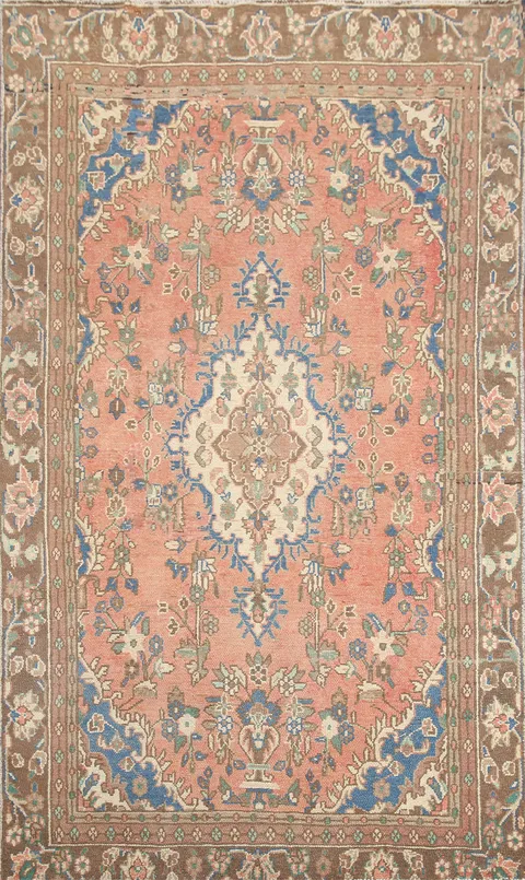 Vintage Wool Hamedan Persian Area Rug 6x9