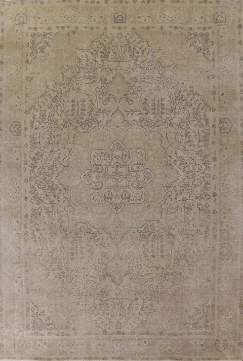 Distressed Tabriz Persian Area Rug 10x13