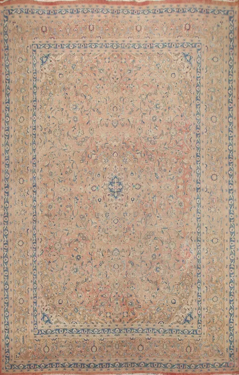 Traditional Mashad Persian Area Rug 10x13