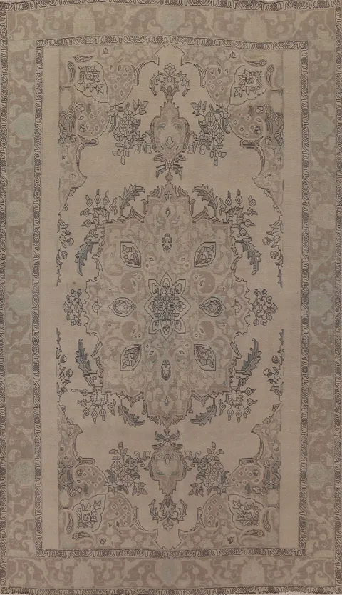 Distressed Wool Tabriz Persian Area Rug 6x10