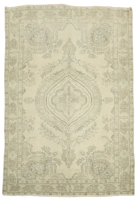 Vintage Distressed Tabriz Persian Area Rug 6x9