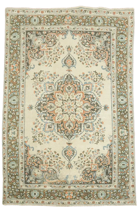 Handmade Wool Tabriz Persian Area Rug 6x10