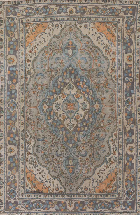 Handmade Wool Tabriz Persian Area Rug 7x9