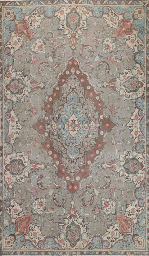 Over-Dyed Wool Tabriz Persian Area Rug 8x12