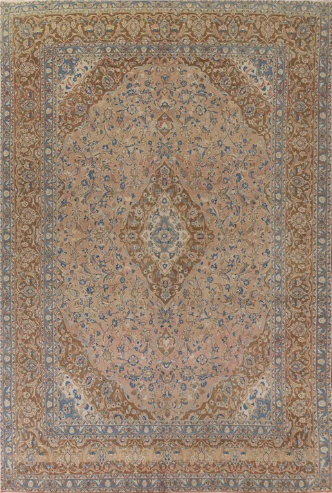 Traditional Mashad Persian Area Rug 9x13