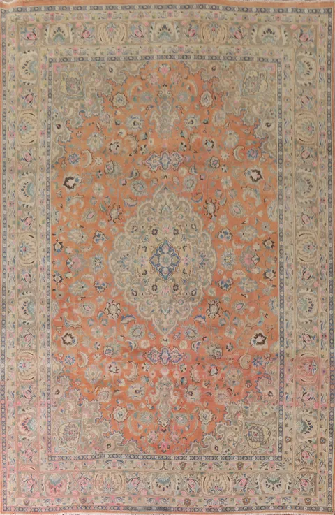 Traditional Mashad Persian Area Rug 8x11
