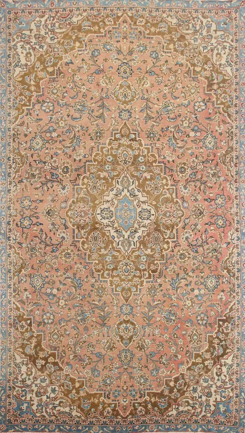 Vintage Floral Kashan Persian Area Rug 6x10