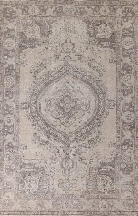 Vintage Wool Tabriz Persian Area Rug 6x9
