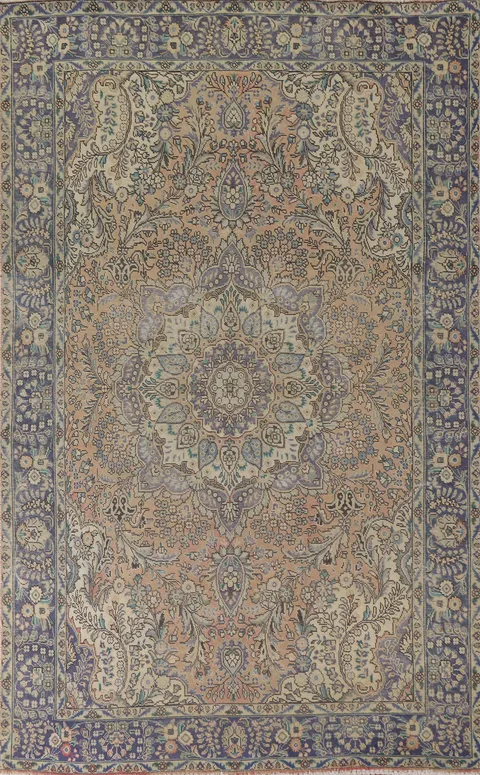 Vintage Wool Tabriz Persian Area Rug 6x10