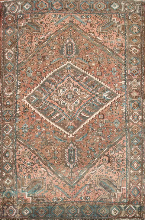 Geometric Heriz Persian Area Rug 8x11