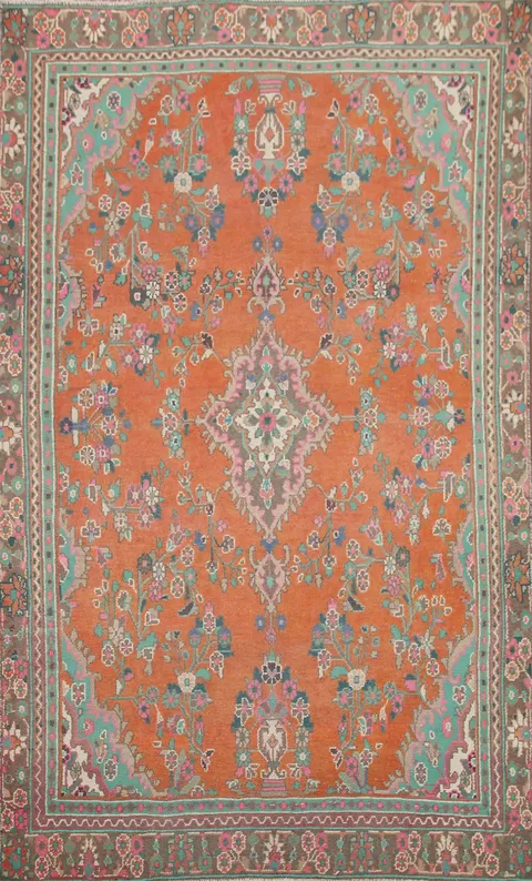 Vintage Hamedan Persian Area Rug 6x9