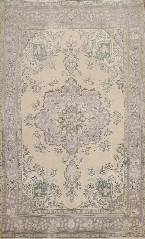 Handmade Wool Tabriz Persian Area Rug 6x9
