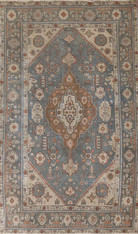 Gray/ Blue Tabriz Persian Area Rug 6x10