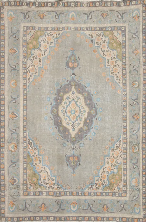 Handmade Wool Tabriz Persian Area Rug 7x9