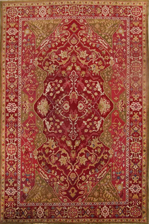 Exquisite Handcrafted Large Rug Featuring Traditional Ornate Design 10x15