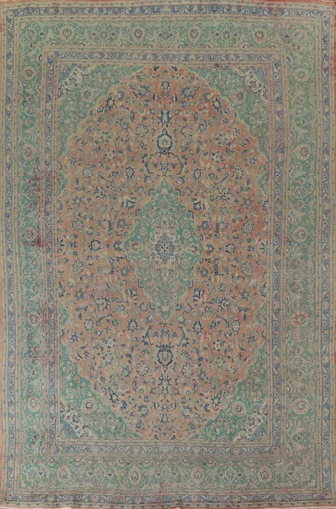 Traditional Mashad Persian Area Rug 9x13