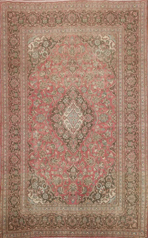 Traditional Mashad Persian Area Rug 7x10