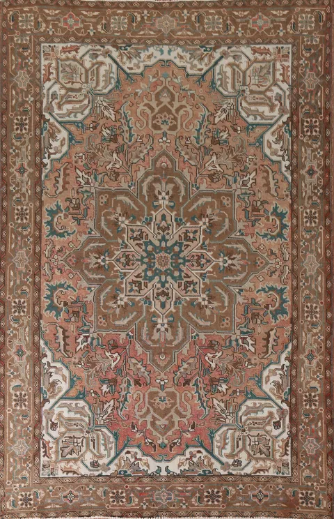 Vintage Wool Heriz Persian Area Rug 8x11