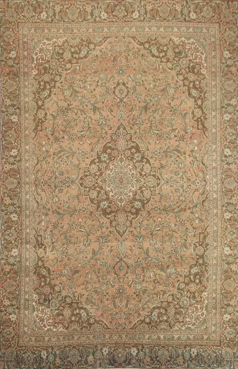Traditional Mashad Persian Area Rug 9x12