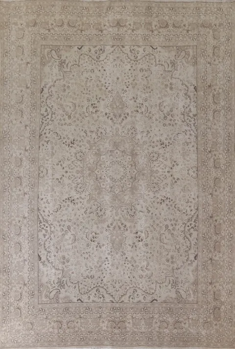 Vintage Floral Kashan Persian Area Rug 9x12
