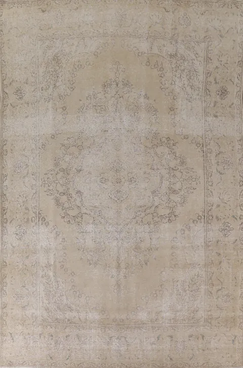 Vintage Wool Tabriz Persian Area Rug 9x12