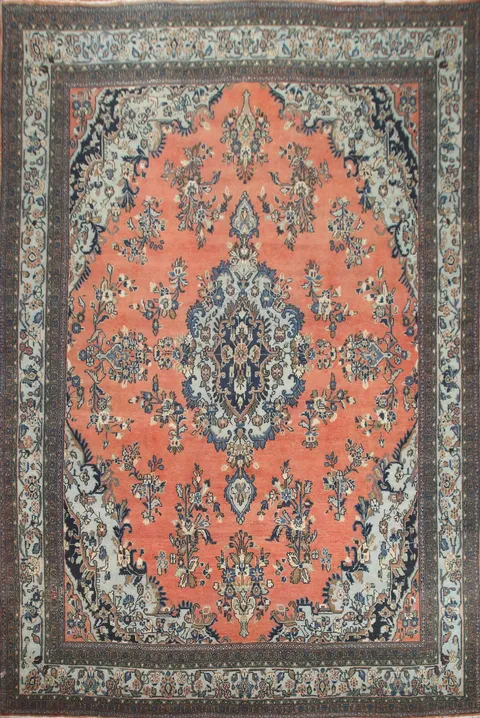 Handmade Wool Hamedan Persian Area Rug 10x13
