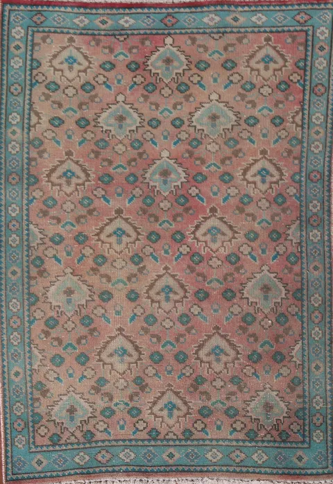 Pink Wool Tabriz Persian Rug 3x5