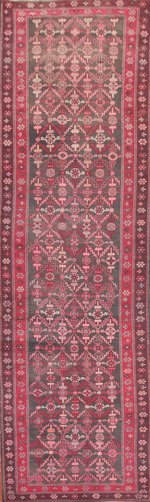 All-Over Tabriz Persian Runner Rug 4x14