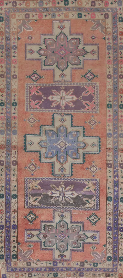 Vintage Wool Ardebil Persian Area Rug 5x11