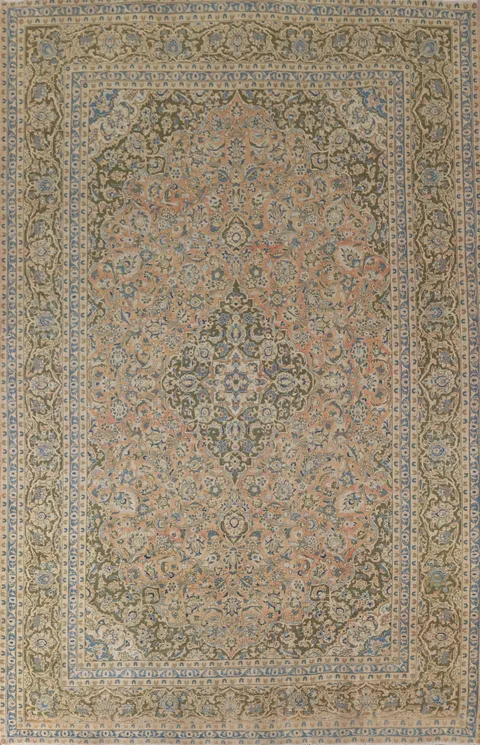 Traditional Mashad Persian Area Rug 10x13