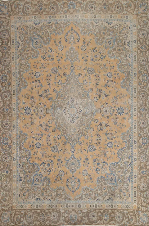 Floral Wool Mashad Persian Area Rug 8x11