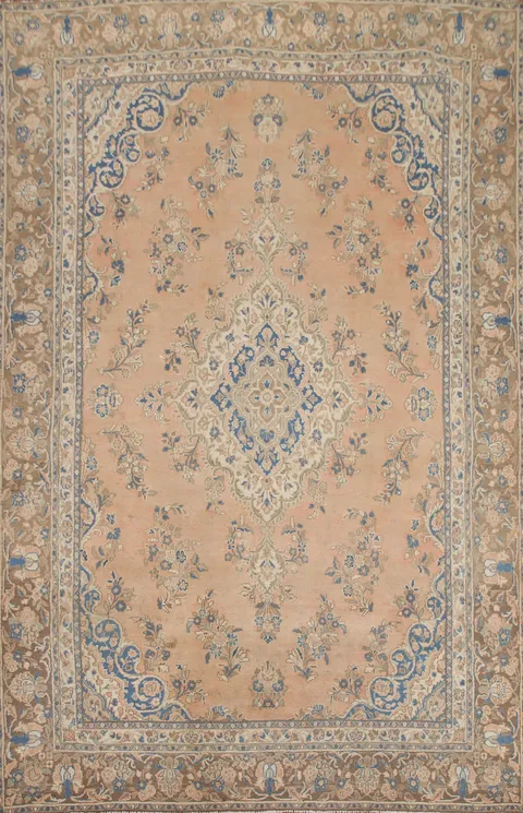 Vintage Floral Hamedan Persian Area Rug 8x11