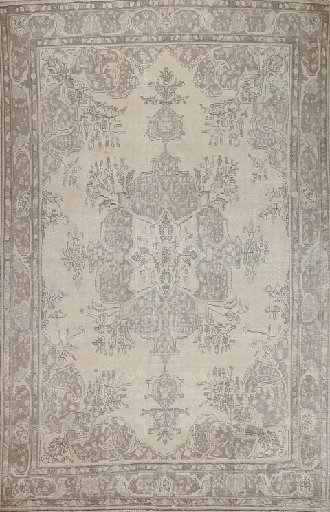 Distressed Tabriz Persian Area Rug 10x13