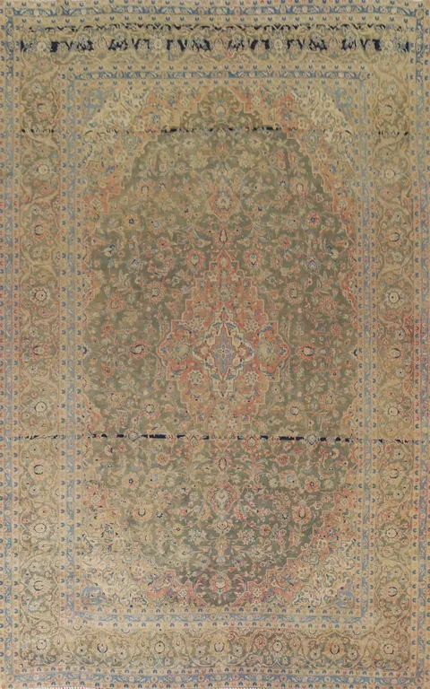 Traditional Mashad Persian Area Rug 9x14