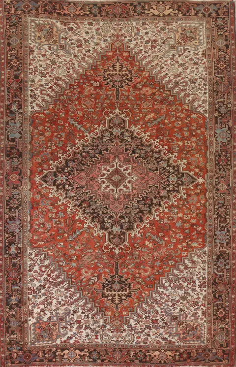 Geometric Heriz Persian Area Rug 10x13