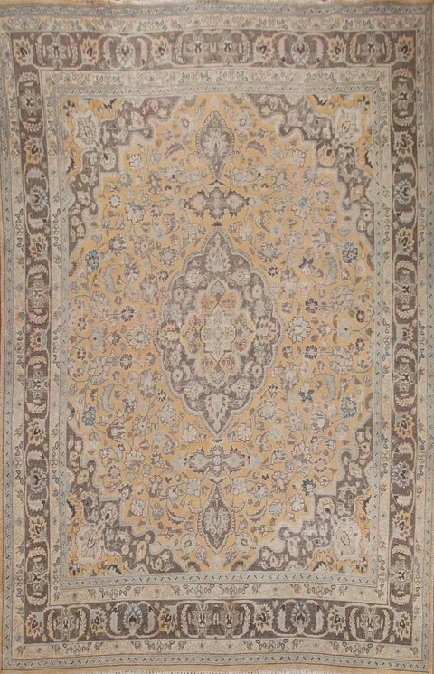 Traditional Mashad Persian Area Rug 9x12