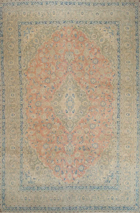Traditional Mashad Persian Area Rug 10x13