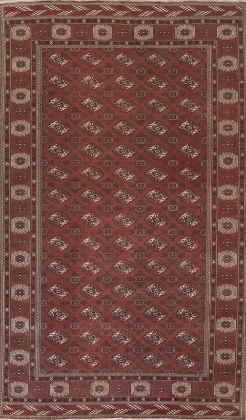 All-Over Wool Bokhara Oriental Area Rug 8x12