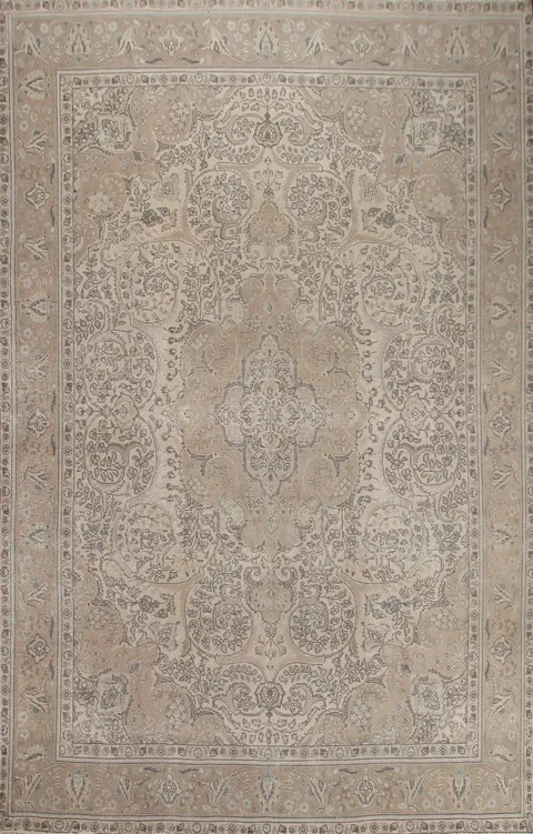 Wool Floral Tabriz Persian Area Rug 10x13