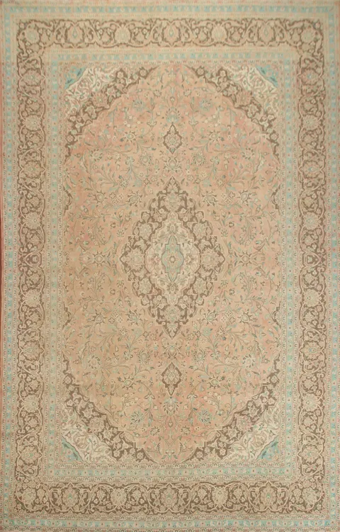 Traditional Mashad Persian Area Rug 9X13