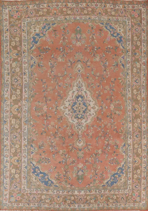 Traditional Mashad Persian Area Rug 8x11